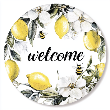 Lemon Sign, Welcome Sign, DCO-13027, Sign For Wreath, 10